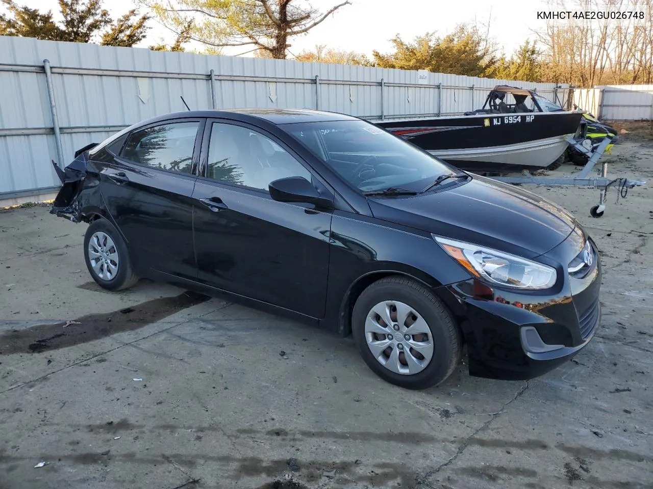 2016 Hyundai Accent Se VIN: KMHCT4AE2GU026748 Lot: 80722044