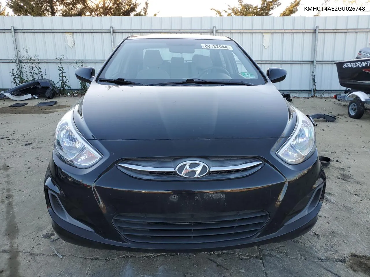 2016 Hyundai Accent Se VIN: KMHCT4AE2GU026748 Lot: 80722044