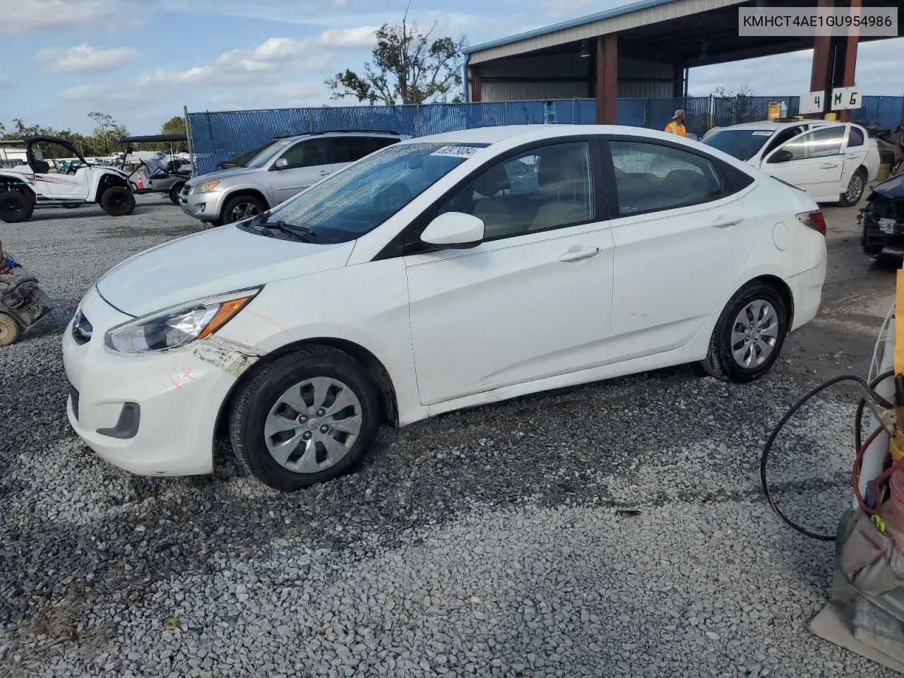 2016 Hyundai Accent Se VIN: KMHCT4AE1GU954986 Lot: 80979084