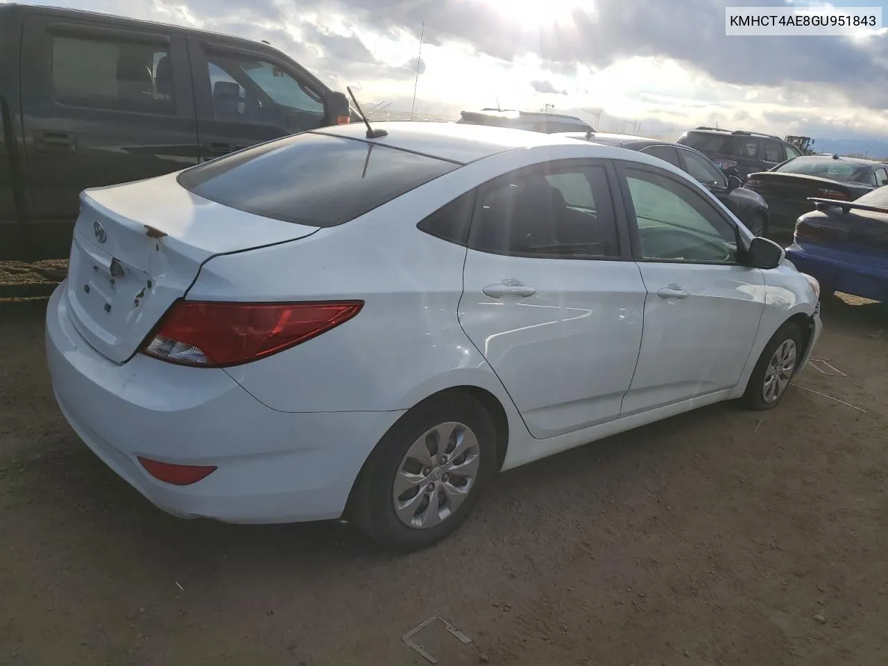 2016 Hyundai Accent Se VIN: KMHCT4AE8GU951843 Lot: 81569944