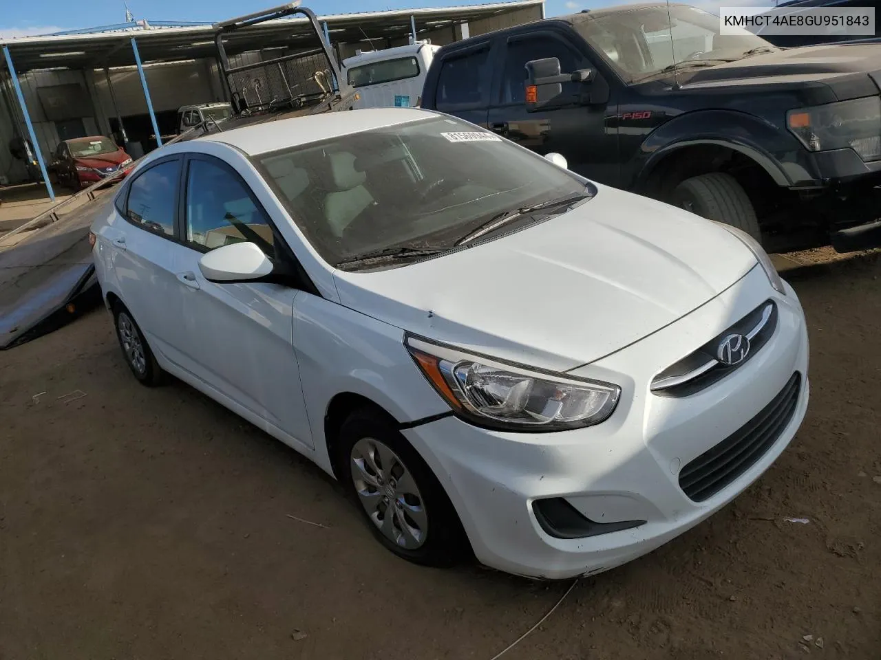 2016 Hyundai Accent Se VIN: KMHCT4AE8GU951843 Lot: 81569944