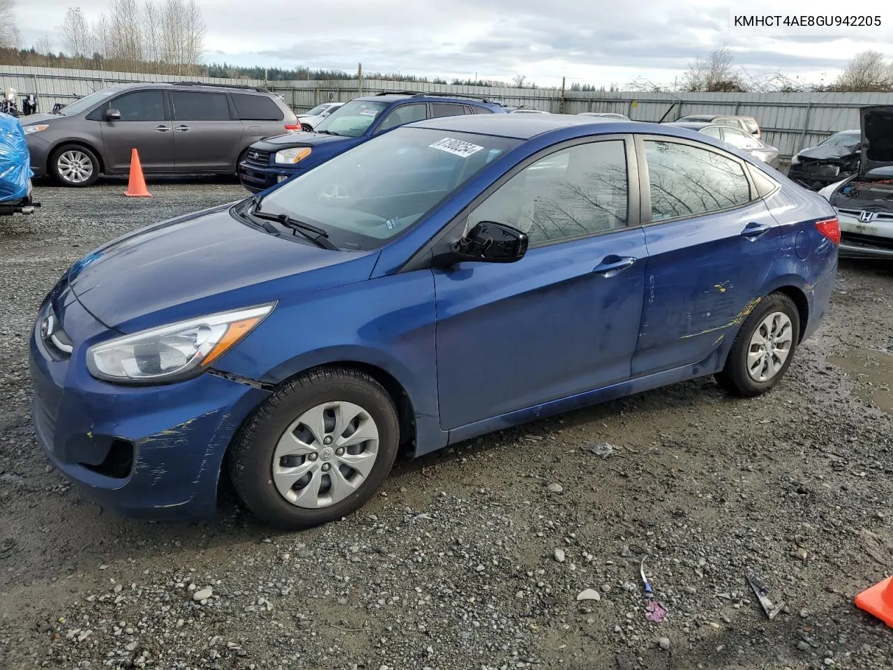 2016 Hyundai Accent Se VIN: KMHCT4AE8GU942205 Lot: 81908254