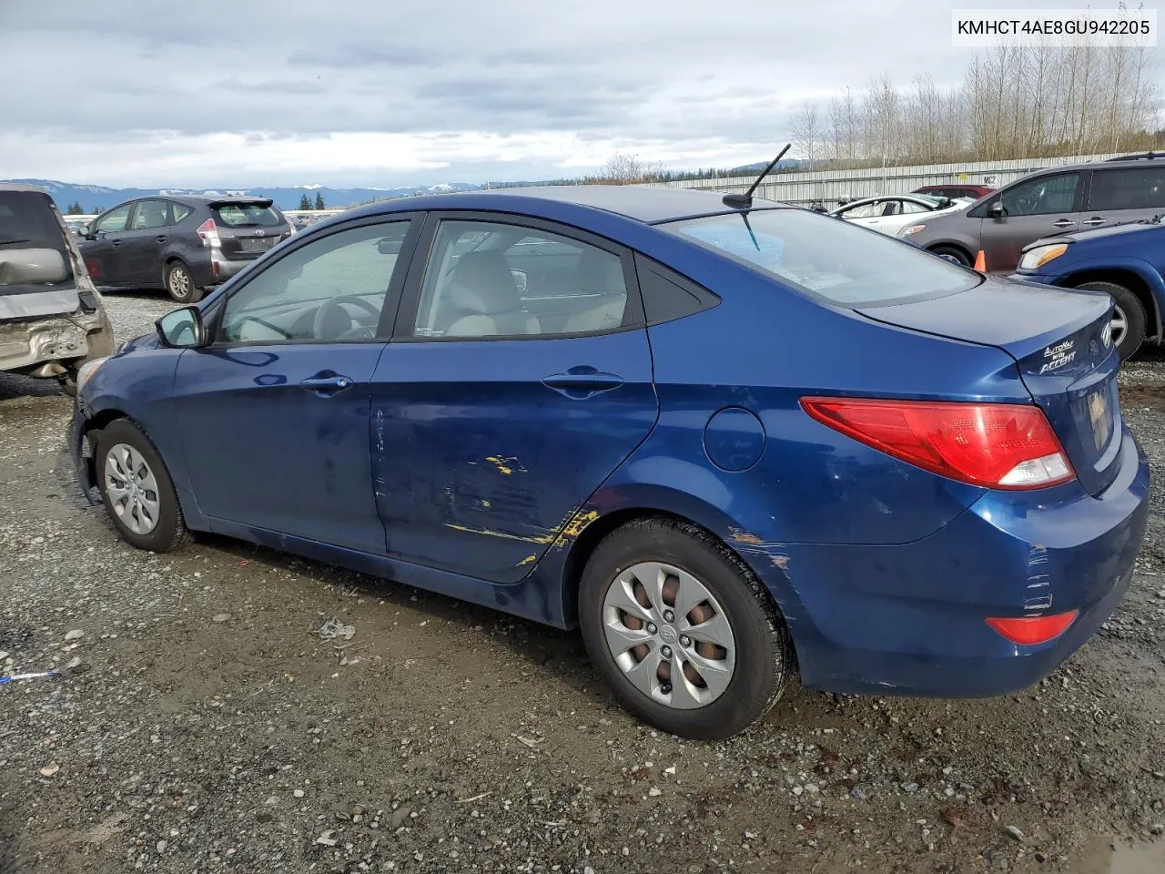 2016 Hyundai Accent Se VIN: KMHCT4AE8GU942205 Lot: 81908254