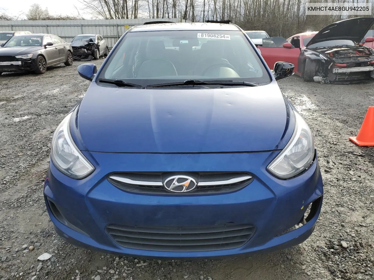 2016 Hyundai Accent Se VIN: KMHCT4AE8GU942205 Lot: 81908254