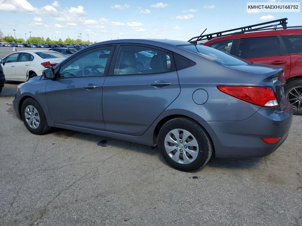 2017 Hyundai Accent Se VIN: KMHCT4AEXHU168752 Lot: 51750974