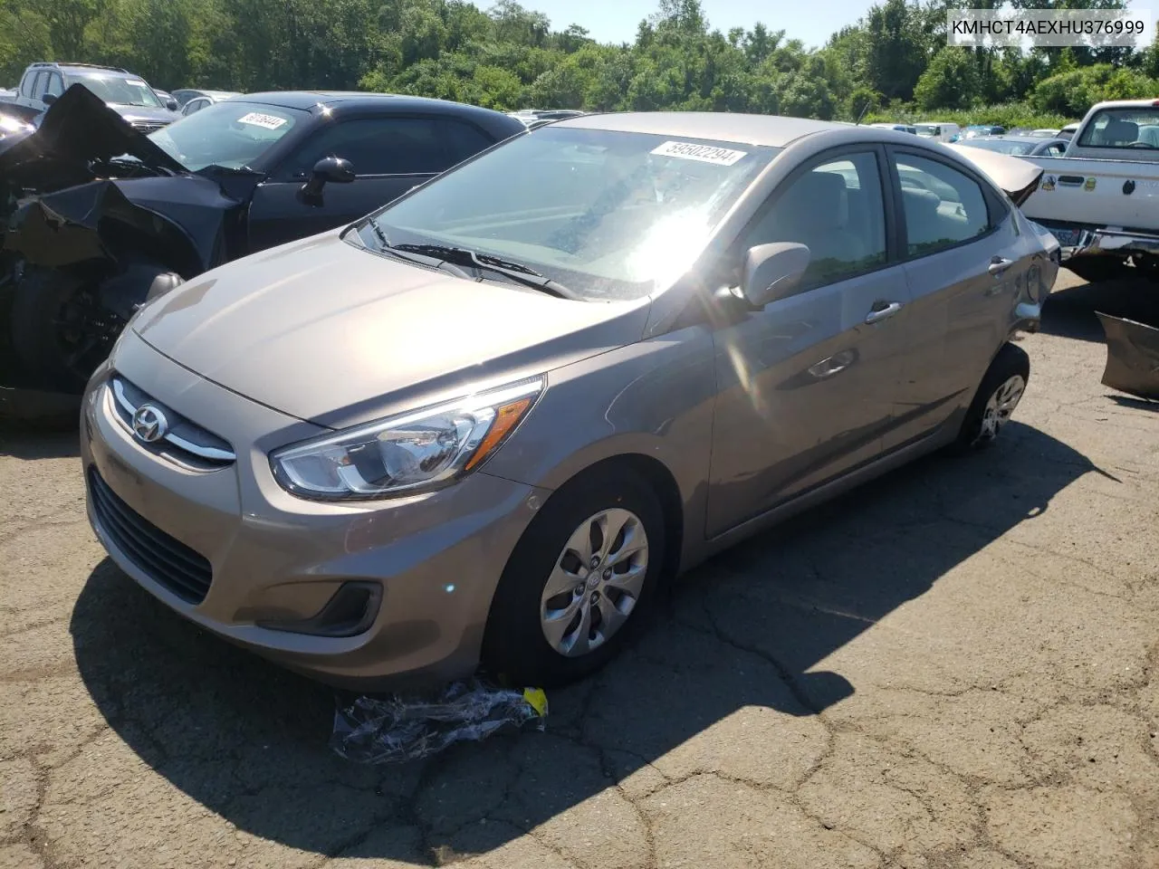 2017 Hyundai Accent Se VIN: KMHCT4AEXHU376999 Lot: 59502294