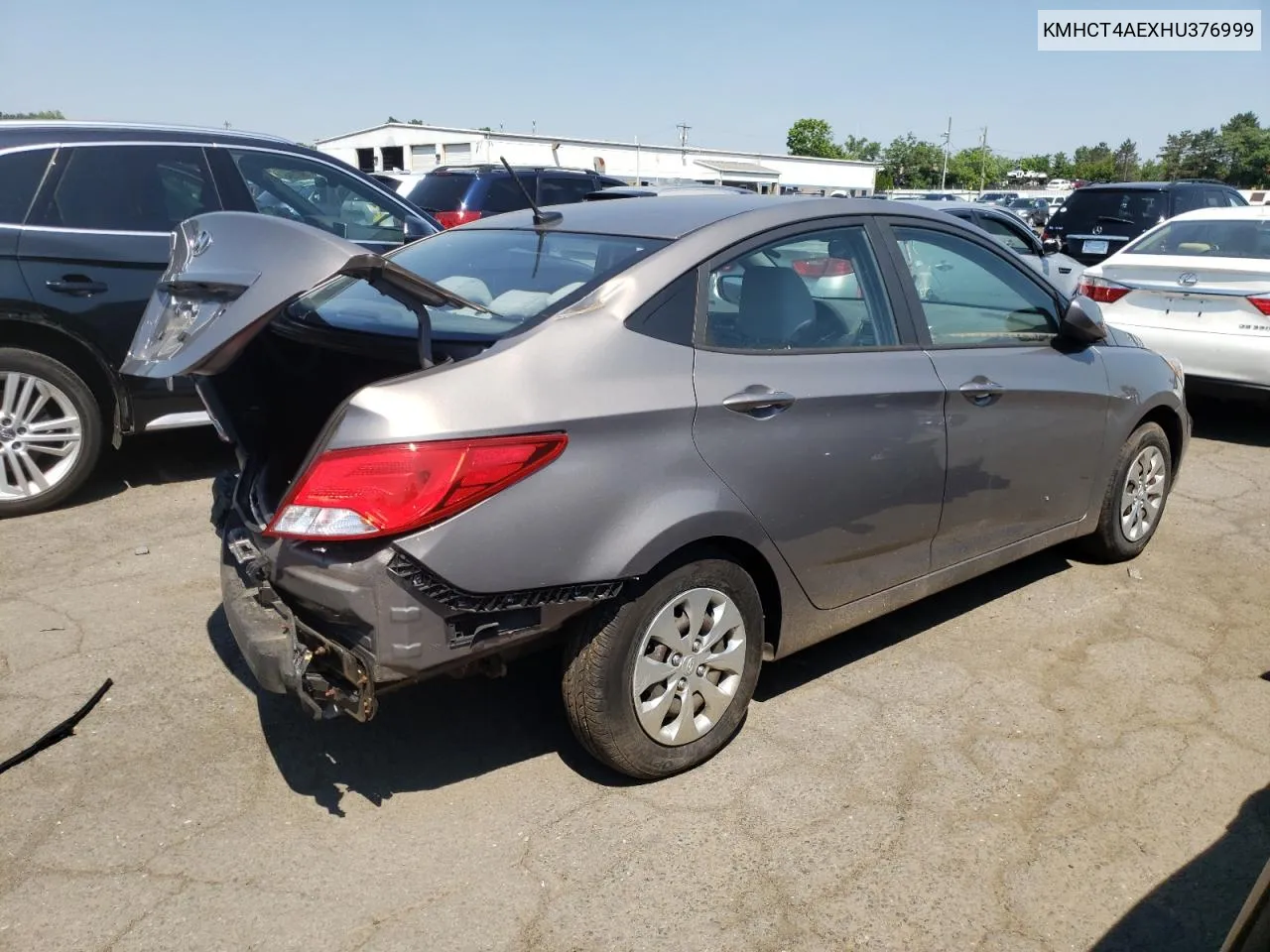 2017 Hyundai Accent Se VIN: KMHCT4AEXHU376999 Lot: 59502294