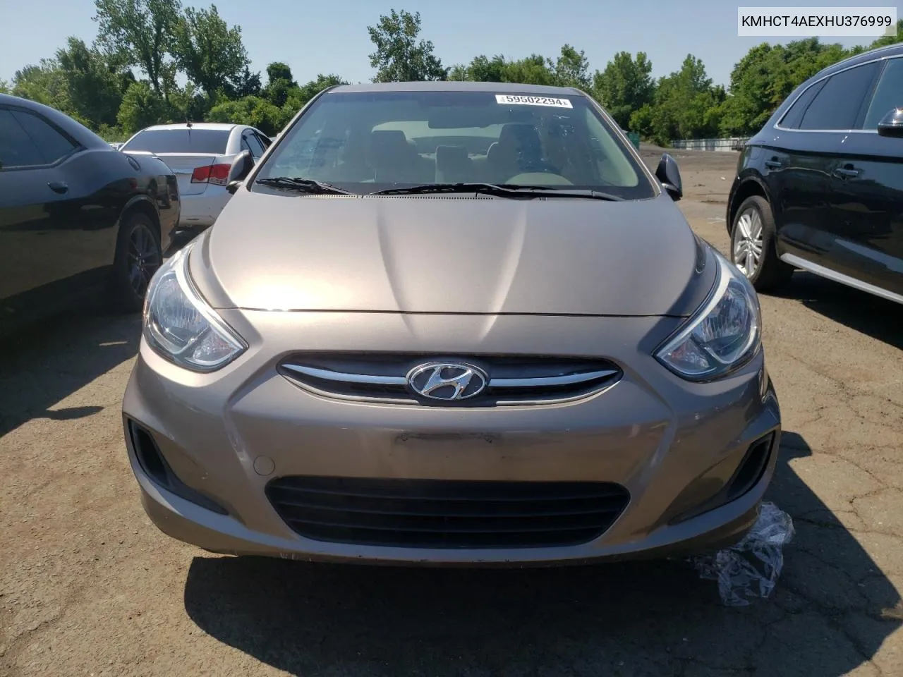 2017 Hyundai Accent Se VIN: KMHCT4AEXHU376999 Lot: 59502294