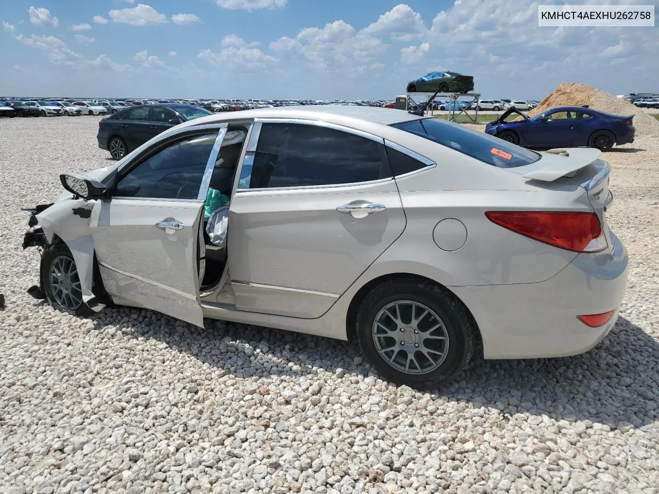 2017 Hyundai Accent Se VIN: KMHCT4AEXHU262758 Lot: 62296744