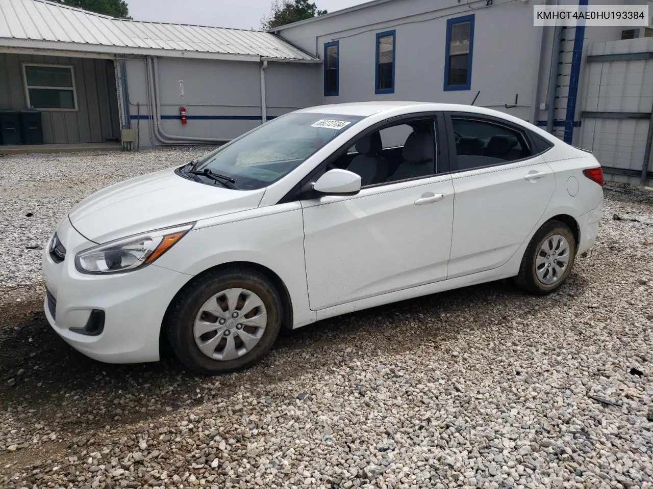 2017 Hyundai Accent Se VIN: KMHCT4AE0HU193384 Lot: 69272704