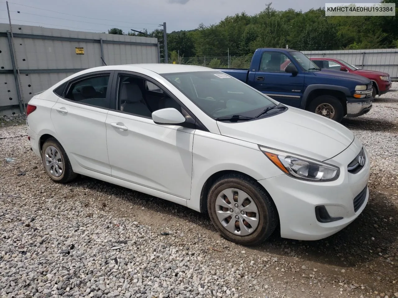 2017 Hyundai Accent Se VIN: KMHCT4AE0HU193384 Lot: 69272704