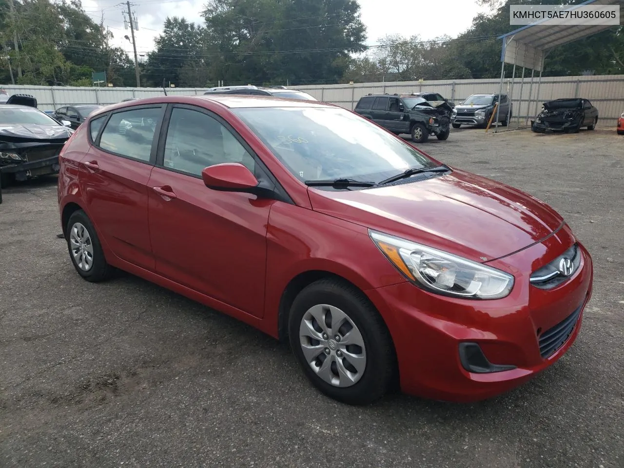 2017 Hyundai Accent Se VIN: KMHCT5AE7HU360605 Lot: 70102284