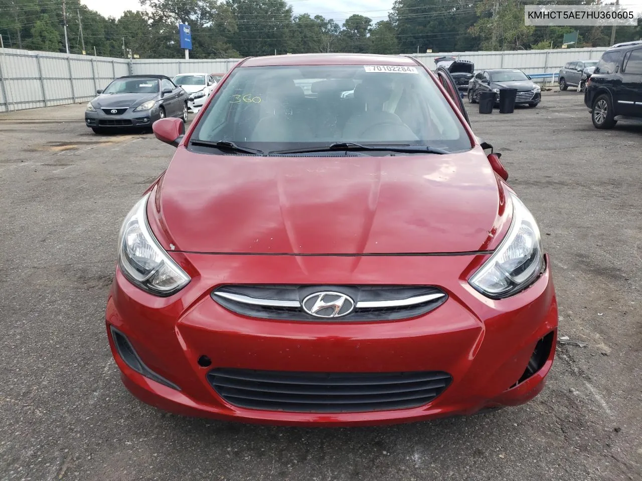 2017 Hyundai Accent Se VIN: KMHCT5AE7HU360605 Lot: 70102284