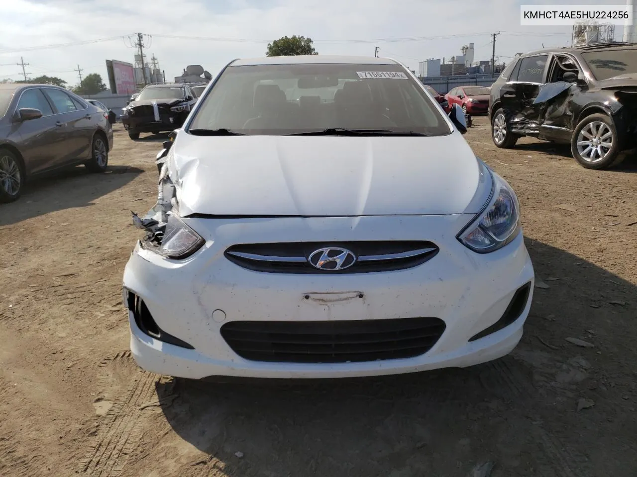 2017 Hyundai Accent Se VIN: KMHCT4AE5HU224256 Lot: 71551194