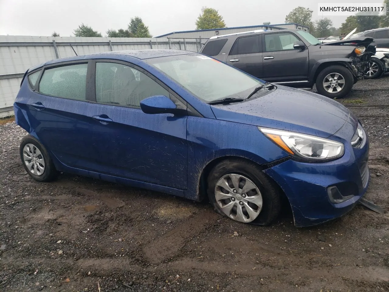 2017 Hyundai Accent Se VIN: KMHCT5AE2HU311117 Lot: 71591664