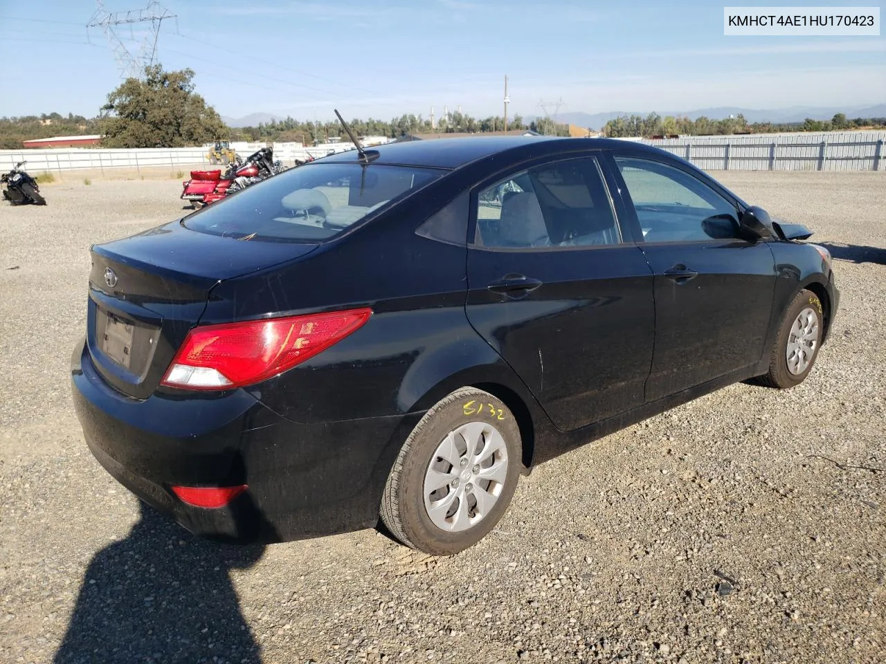 2017 Hyundai Accent Se VIN: KMHCT4AE1HU170423 Lot: 72627814