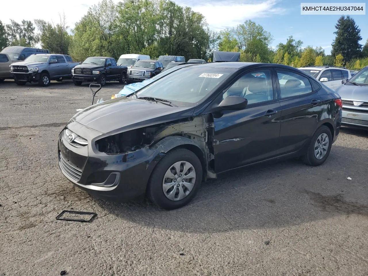 2017 Hyundai Accent Se VIN: KMHCT4AE2HU347044 Lot: 72760204