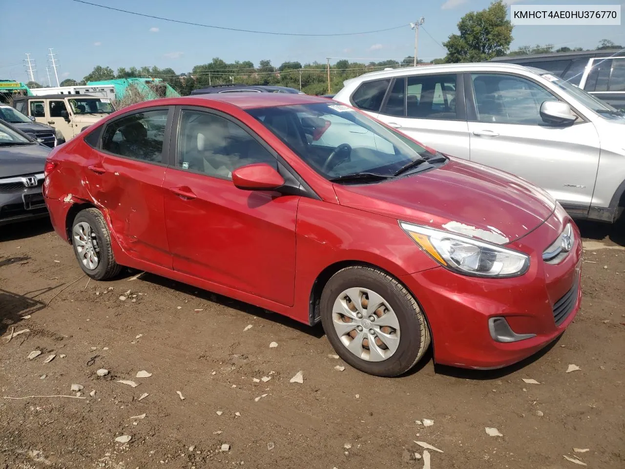 2017 Hyundai Accent Se VIN: KMHCT4AE0HU376770 Lot: 73999014