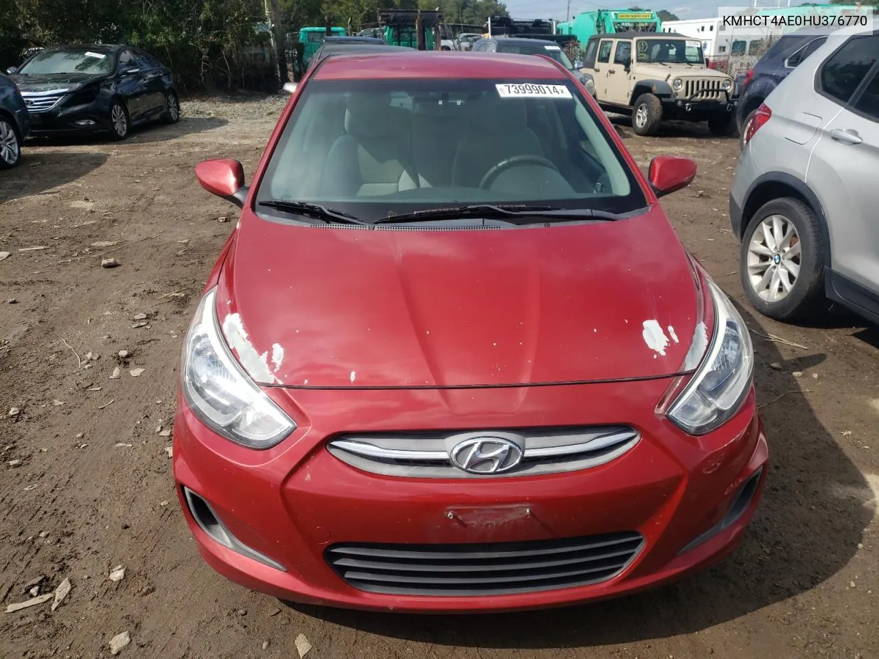 2017 Hyundai Accent Se VIN: KMHCT4AE0HU376770 Lot: 73999014