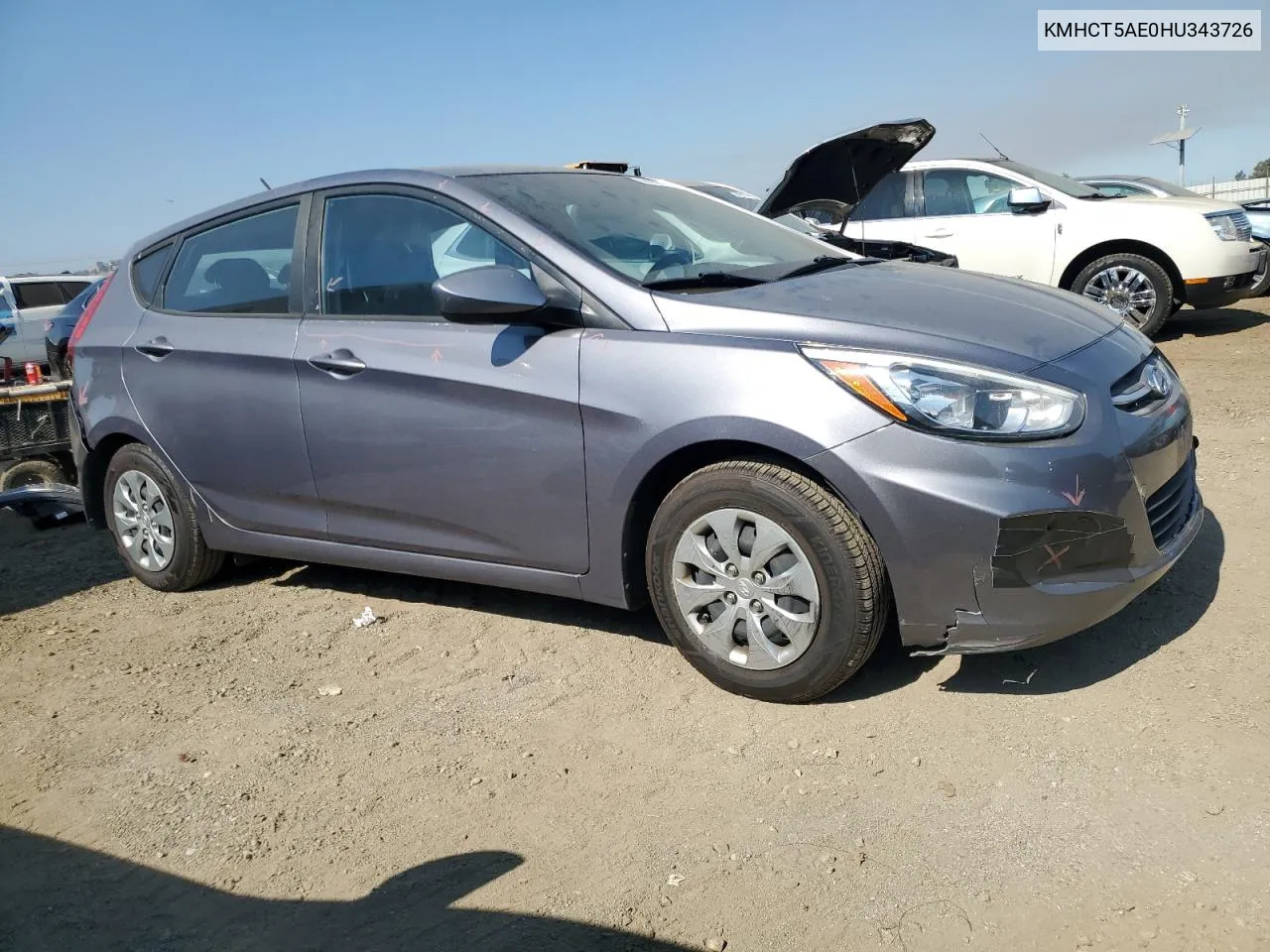 2017 Hyundai Accent Se VIN: KMHCT5AE0HU343726 Lot: 74819044