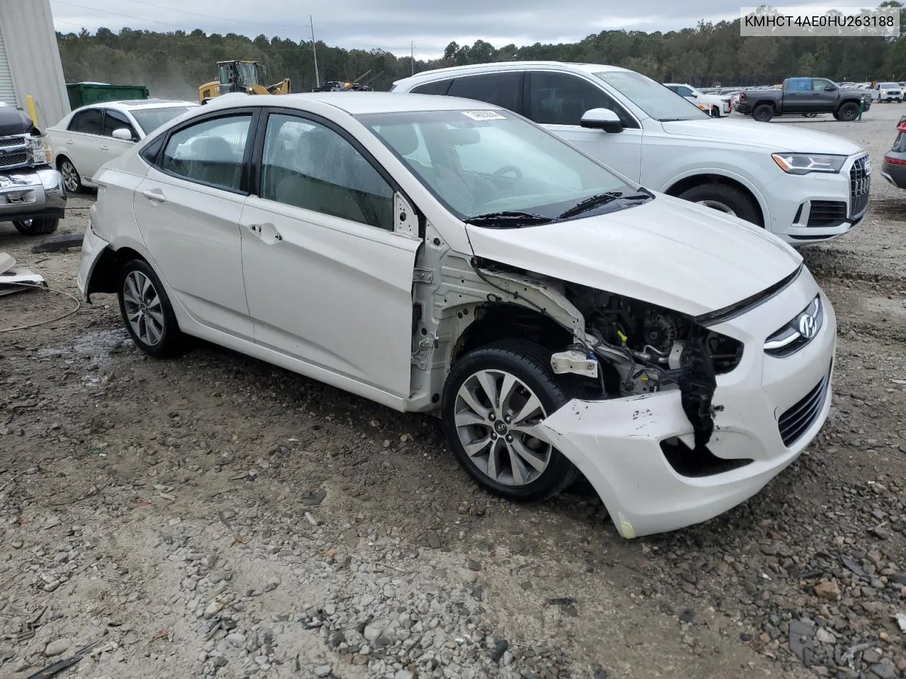 2017 Hyundai Accent Se VIN: KMHCT4AE0HU263188 Lot: 74883884