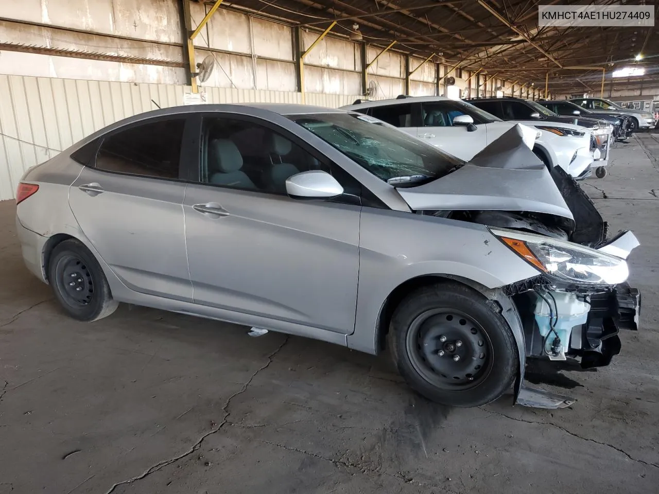 2017 Hyundai Accent Se VIN: KMHCT4AE1HU274409 Lot: 74900524