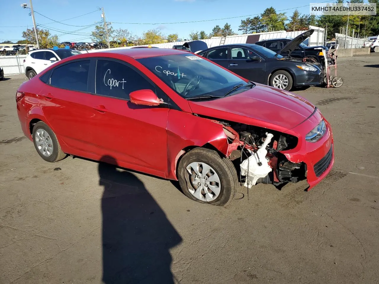 2017 Hyundai Accent Se VIN: KMHCT4AE0HU337452 Lot: 74915954