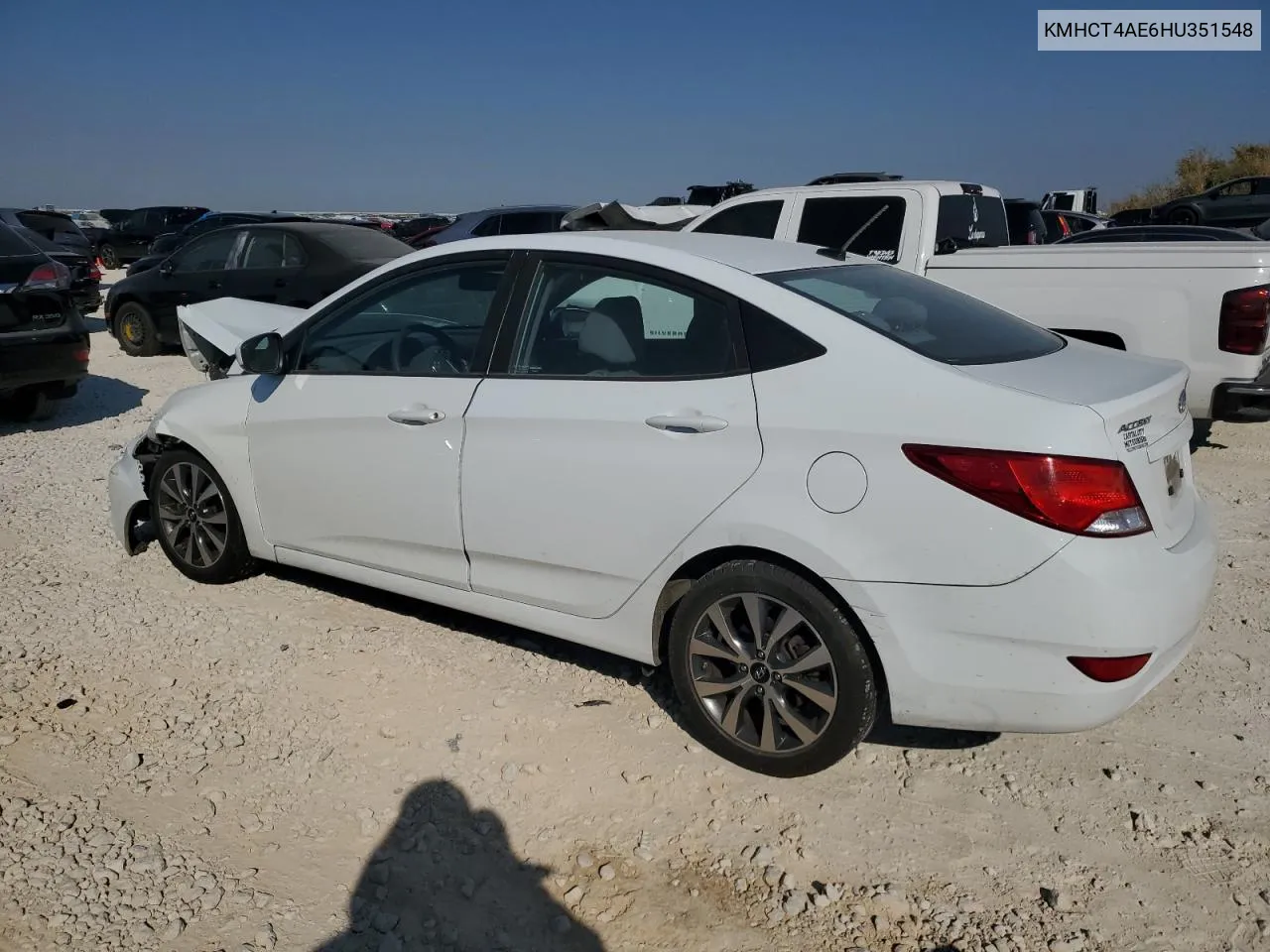 2017 Hyundai Accent Se VIN: KMHCT4AE6HU351548 Lot: 74994784