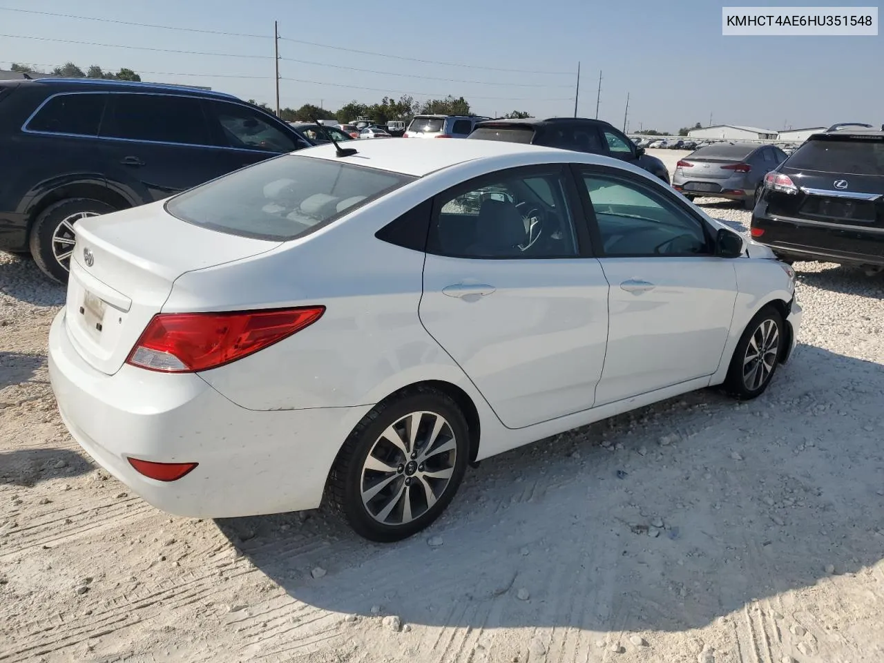 2017 Hyundai Accent Se VIN: KMHCT4AE6HU351548 Lot: 74994784