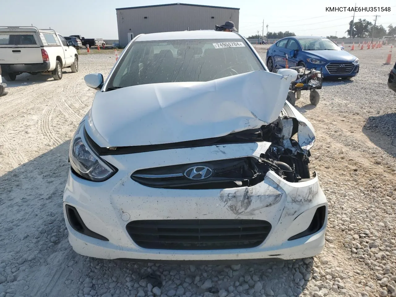 2017 Hyundai Accent Se VIN: KMHCT4AE6HU351548 Lot: 74994784