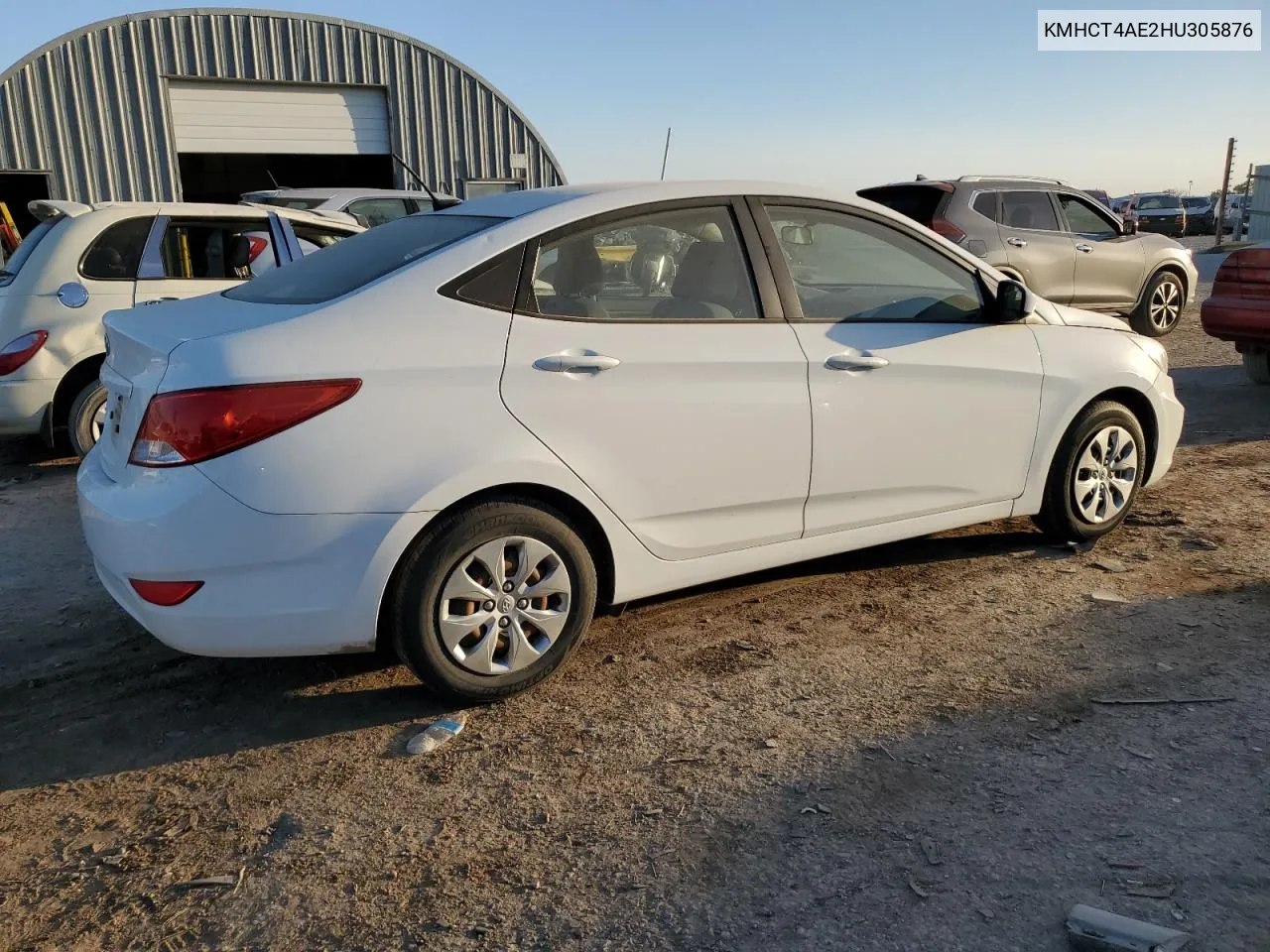 2017 Hyundai Accent Se VIN: KMHCT4AE2HU305876 Lot: 75412894