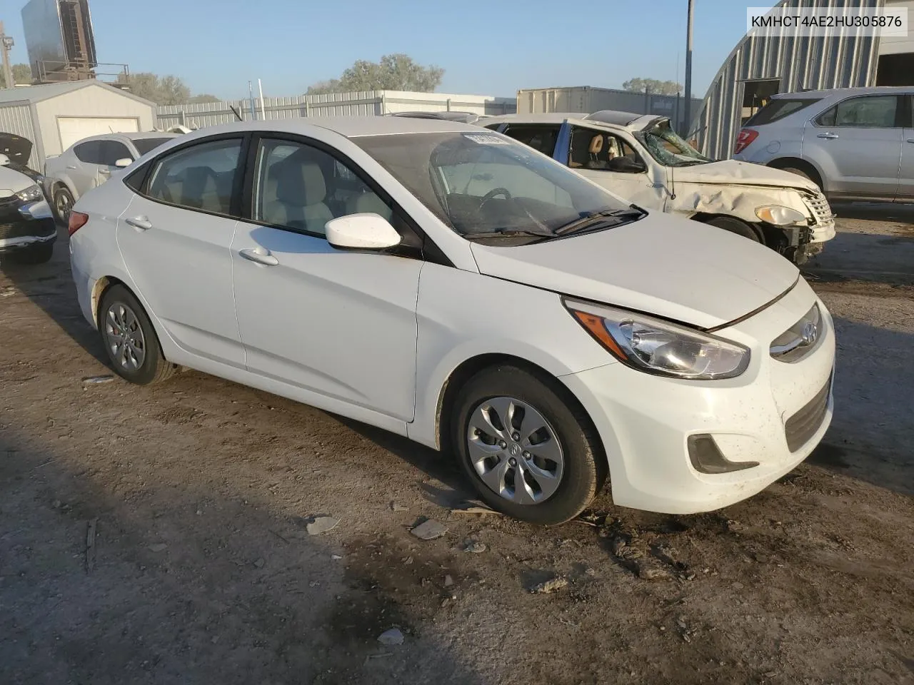 2017 Hyundai Accent Se VIN: KMHCT4AE2HU305876 Lot: 75412894