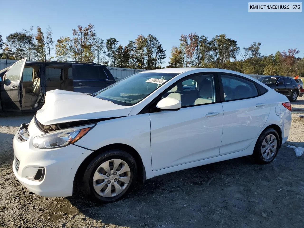 2017 Hyundai Accent Se VIN: KMHCT4AE8HU261575 Lot: 75863364