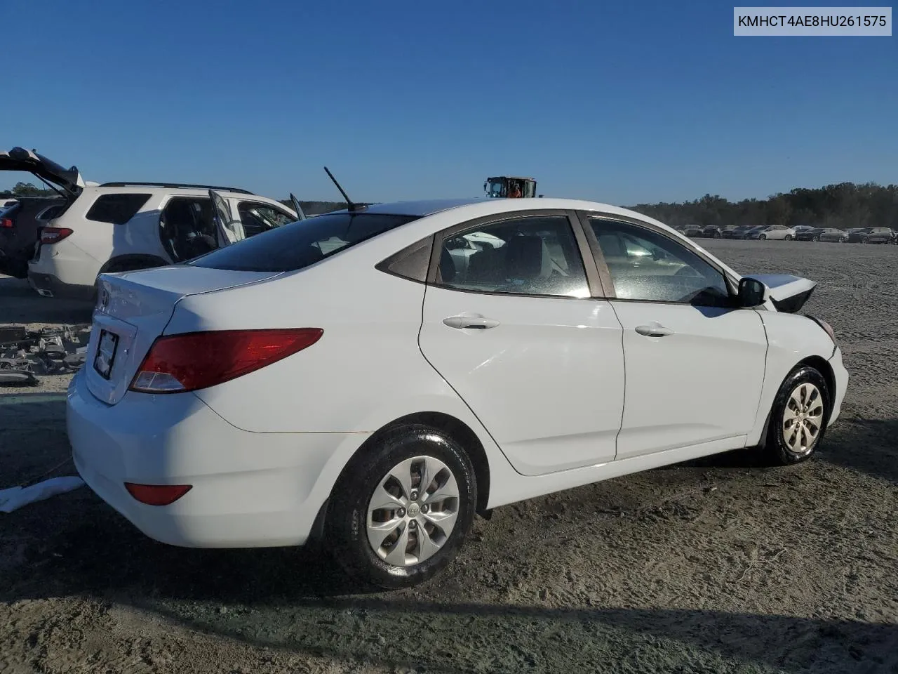 2017 Hyundai Accent Se VIN: KMHCT4AE8HU261575 Lot: 75863364