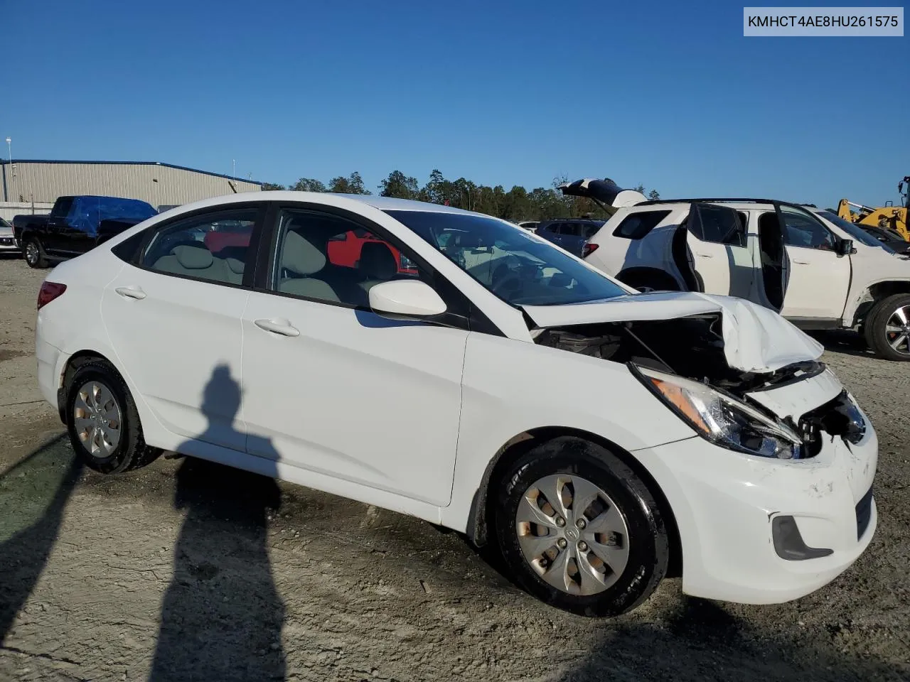 2017 Hyundai Accent Se VIN: KMHCT4AE8HU261575 Lot: 75863364