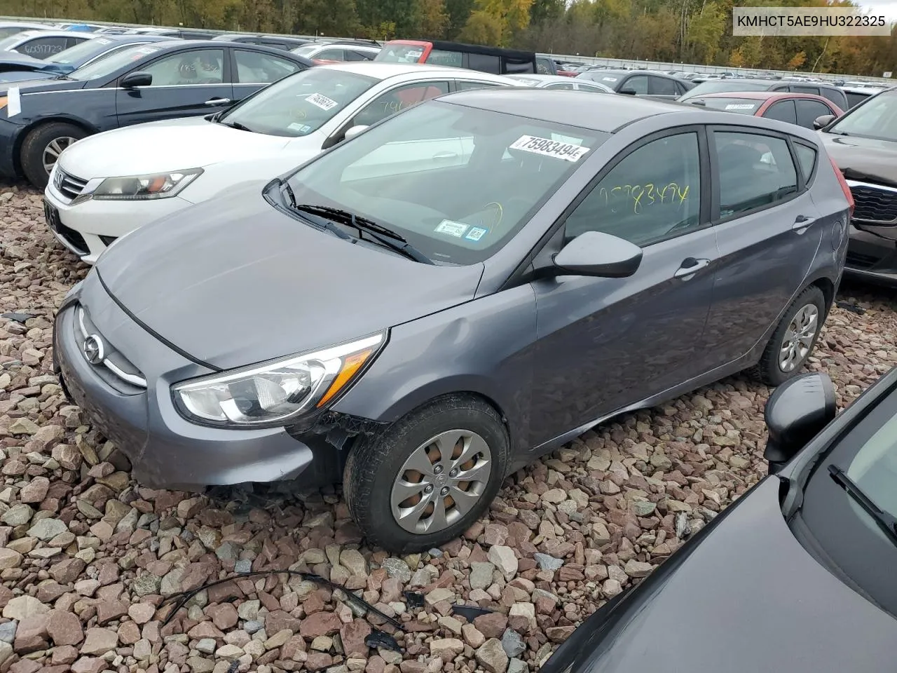 2017 Hyundai Accent Se VIN: KMHCT5AE9HU322325 Lot: 75983494