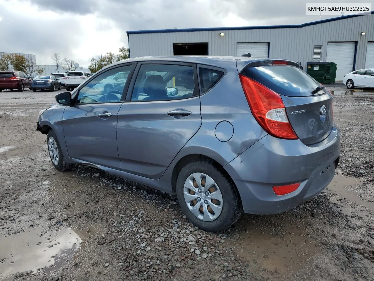 2017 Hyundai Accent Se VIN: KMHCT5AE9HU322325 Lot: 75983494