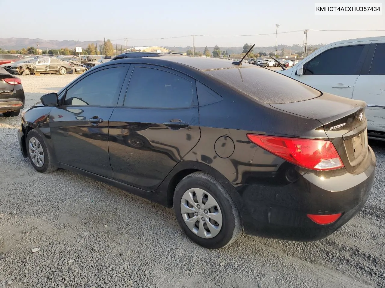 2017 Hyundai Accent Se VIN: KMHCT4AEXHU357434 Lot: 76099204