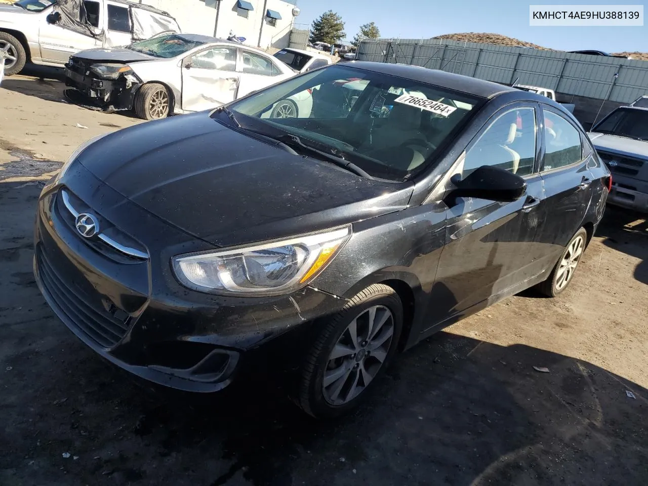 2017 Hyundai Accent Se VIN: KMHCT4AE9HU388139 Lot: 76652464