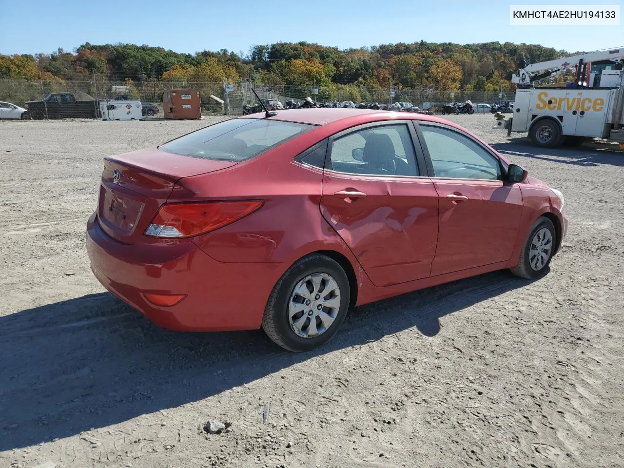 2017 Hyundai Accent Se VIN: KMHCT4AE2HU194133 Lot: 76710084