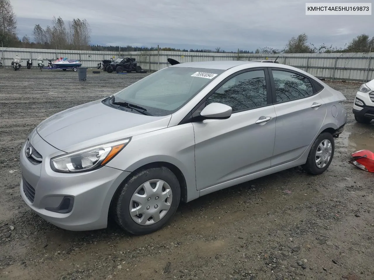 2017 Hyundai Accent Se VIN: KMHCT4AE5HU169873 Lot: 76993094