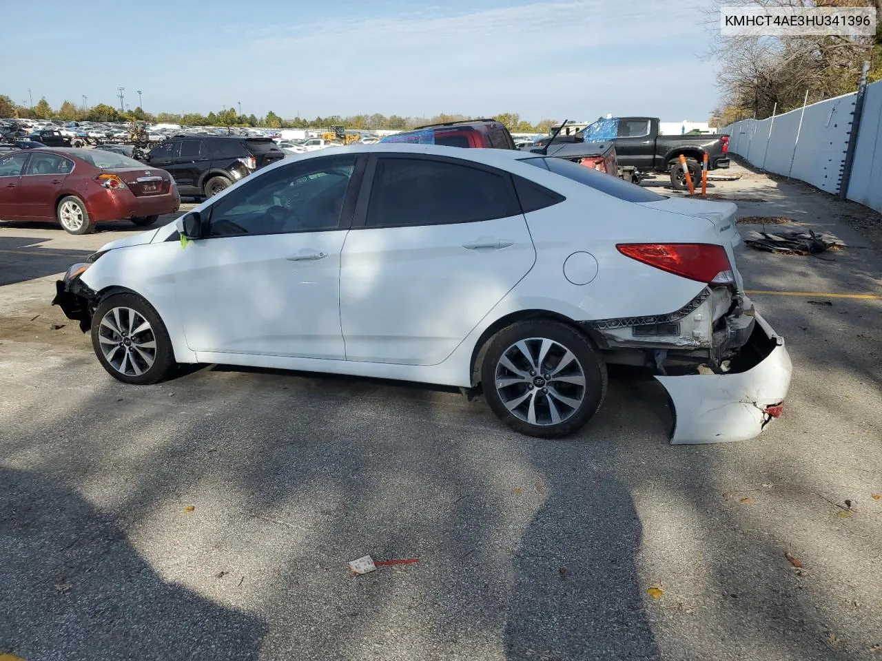 2017 Hyundai Accent Se VIN: KMHCT4AE3HU341396 Lot: 77334304