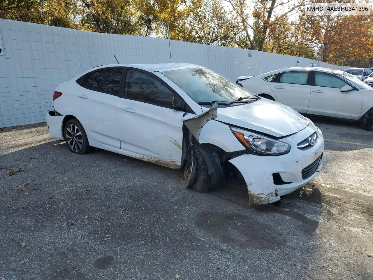 2017 Hyundai Accent Se VIN: KMHCT4AE3HU341396 Lot: 77334304