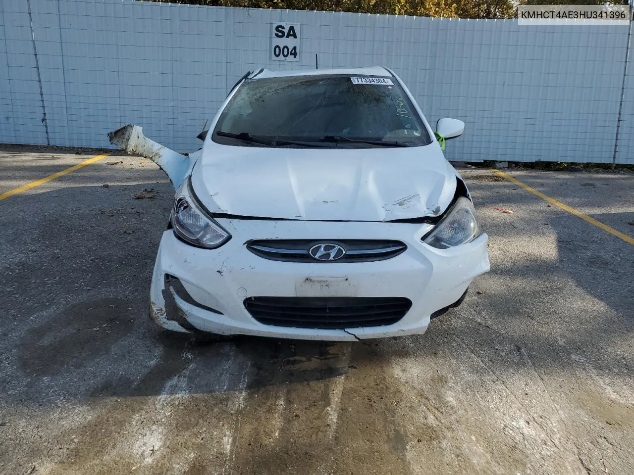 2017 Hyundai Accent Se VIN: KMHCT4AE3HU341396 Lot: 77334304