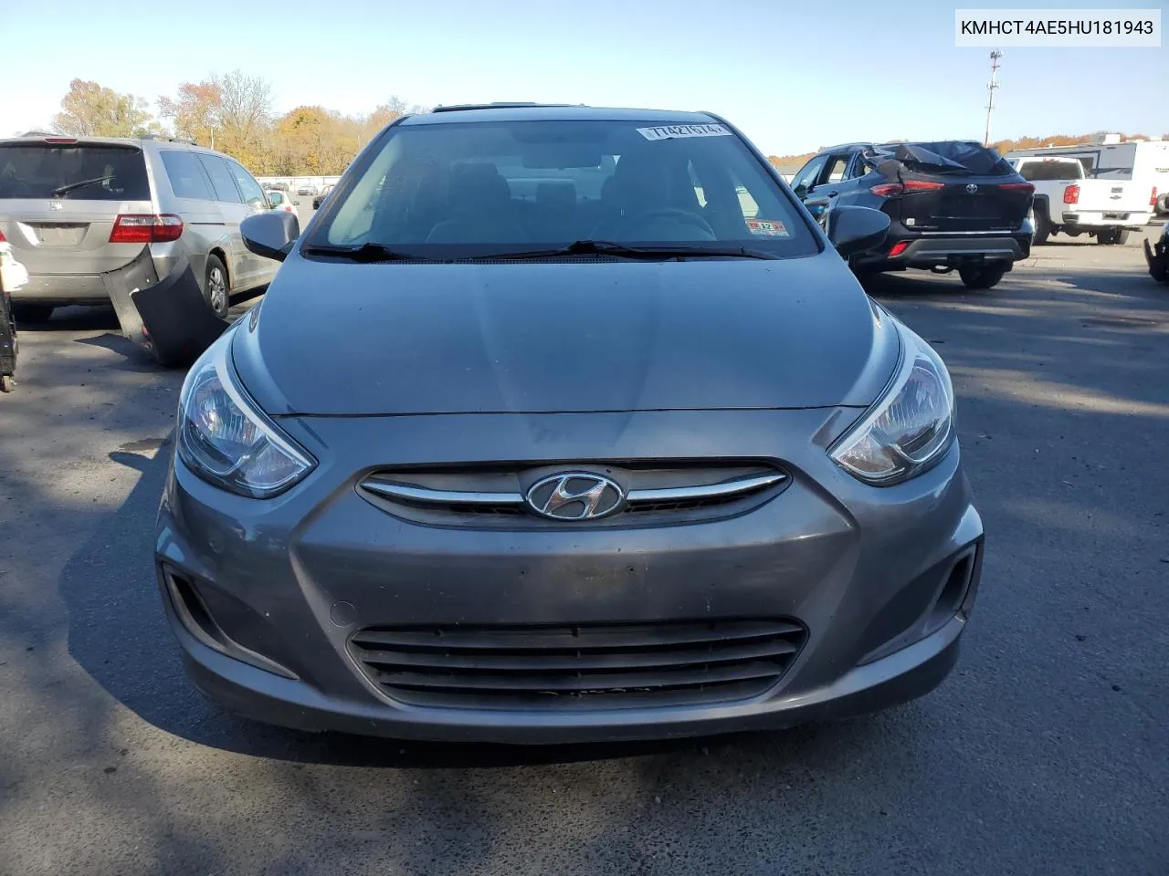 2017 Hyundai Accent Se VIN: KMHCT4AE5HU181943 Lot: 77427674