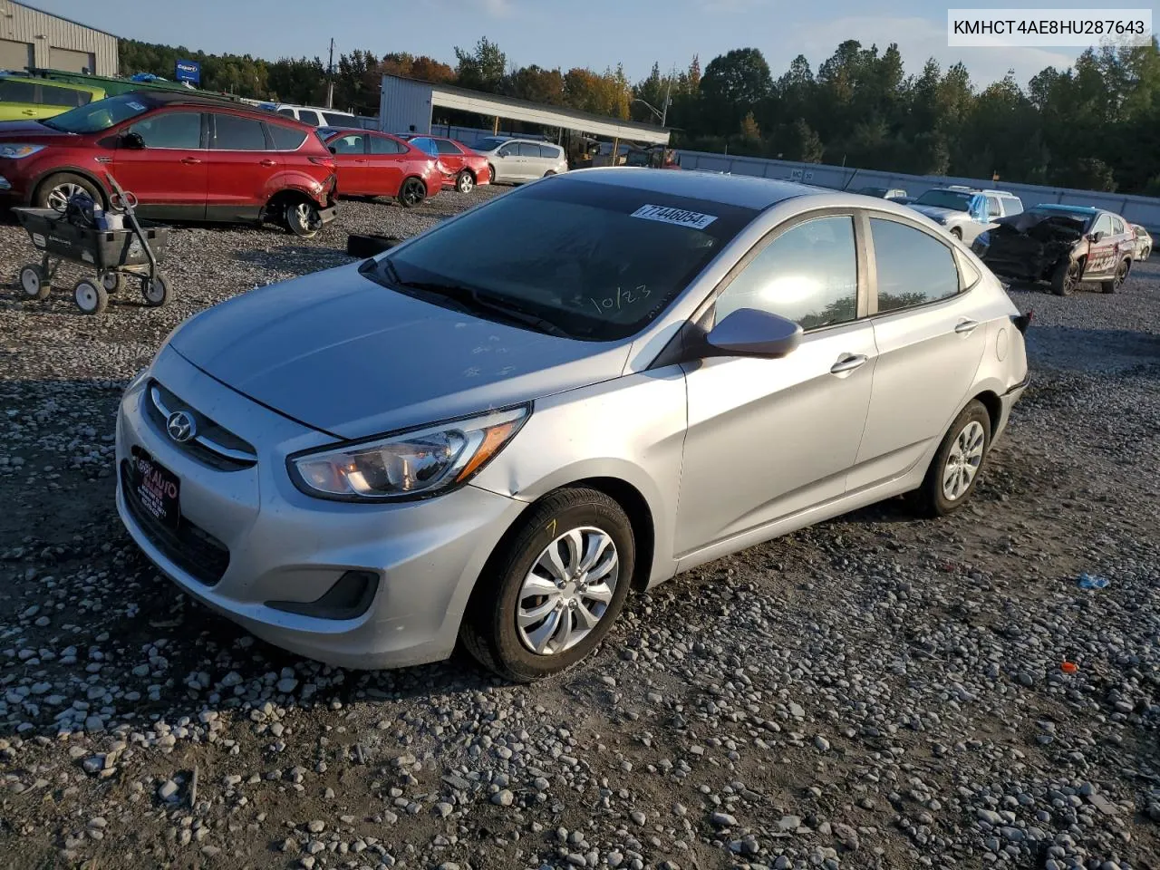 2017 Hyundai Accent Se VIN: KMHCT4AE8HU287643 Lot: 77446054