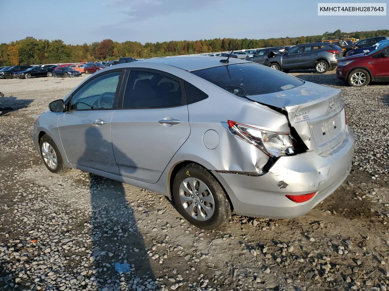 2017 Hyundai Accent Se VIN: KMHCT4AE8HU287643 Lot: 77446054