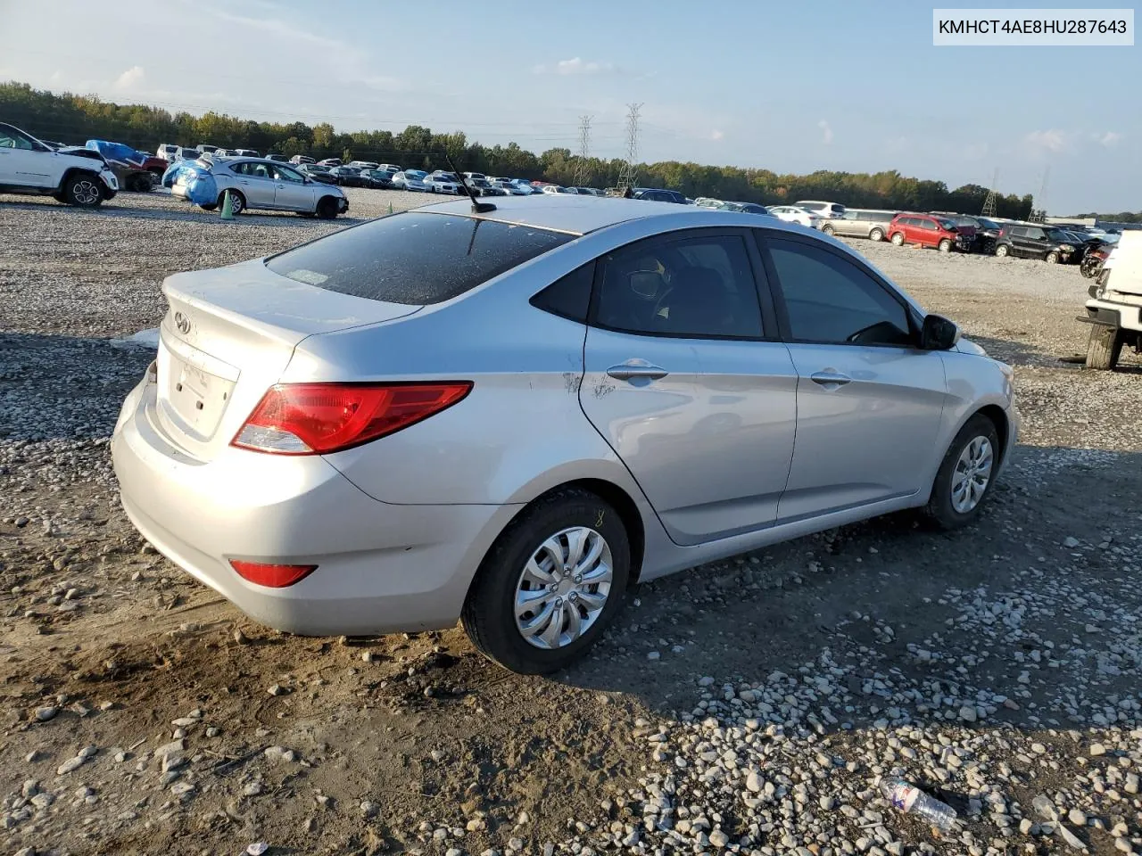 2017 Hyundai Accent Se VIN: KMHCT4AE8HU287643 Lot: 77446054