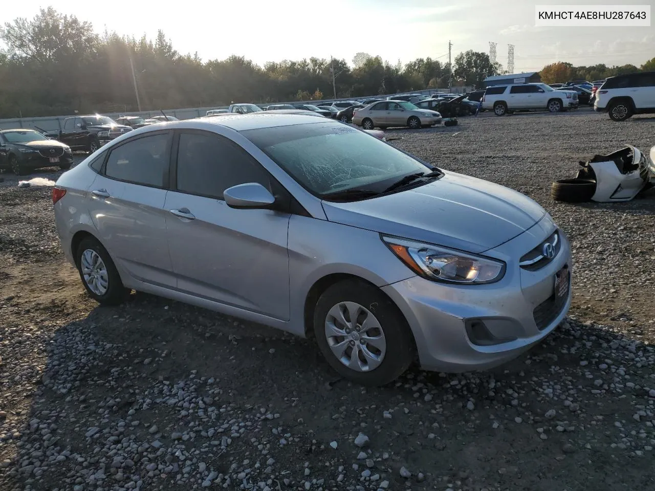 2017 Hyundai Accent Se VIN: KMHCT4AE8HU287643 Lot: 77446054