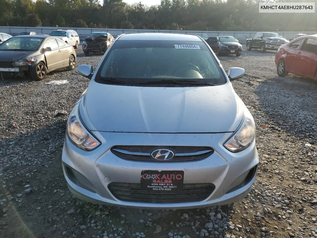 2017 Hyundai Accent Se VIN: KMHCT4AE8HU287643 Lot: 77446054